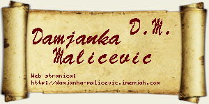 Damjanka Maličević vizit kartica
